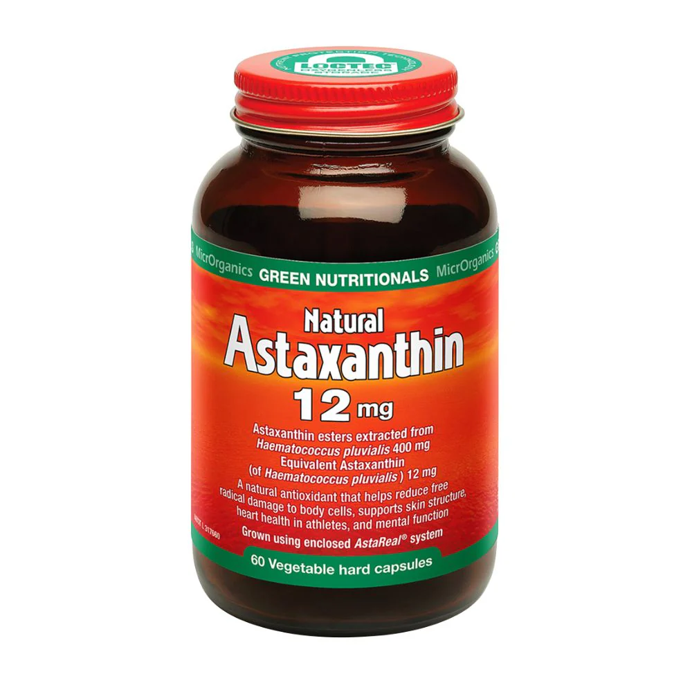Green Nutritionals – Natural Astaxanthin – 12mg